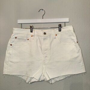 Levi's 501 White Jean Shorts Womens Size 32
